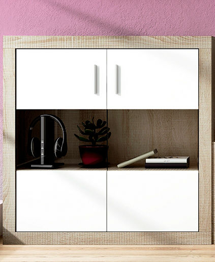 Bodeguero 2 puertas Mod. Lara Cambrian/Blanco