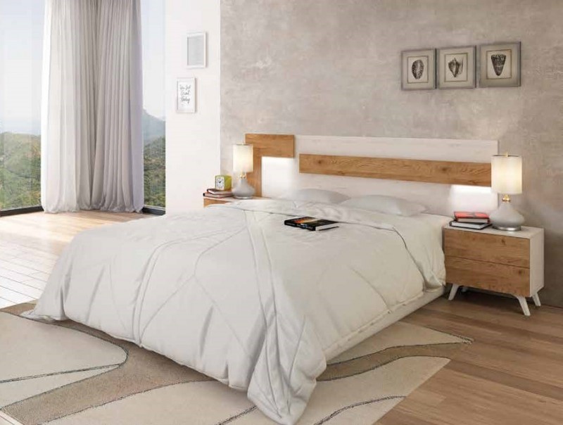 Cabecero Leds Soto Andersen Pino/Roble