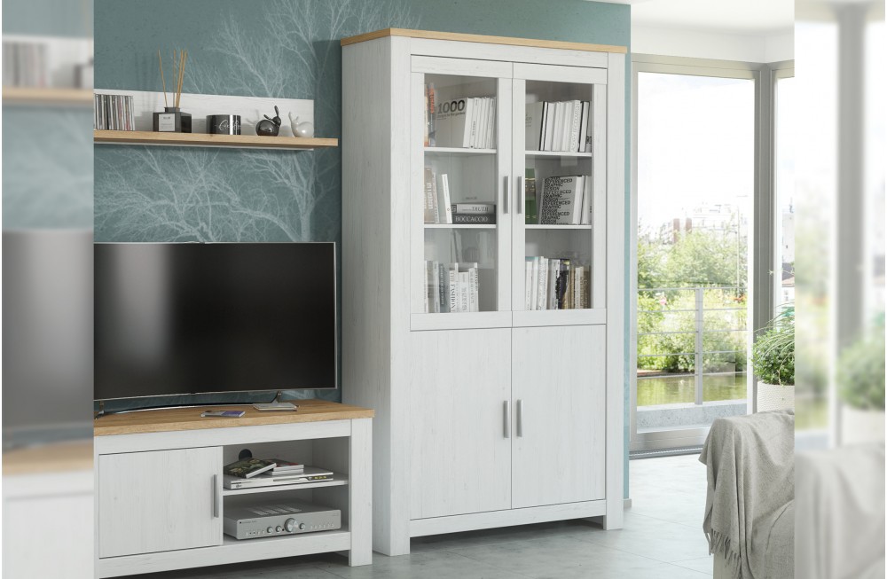 Vitrina 2 puertas cristal Roncal Andersen/Roble