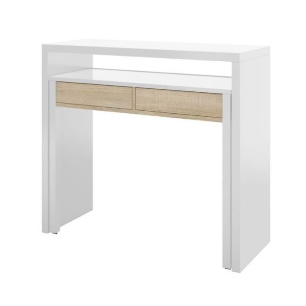 Escritorio desplazable Consola Blanco ártico