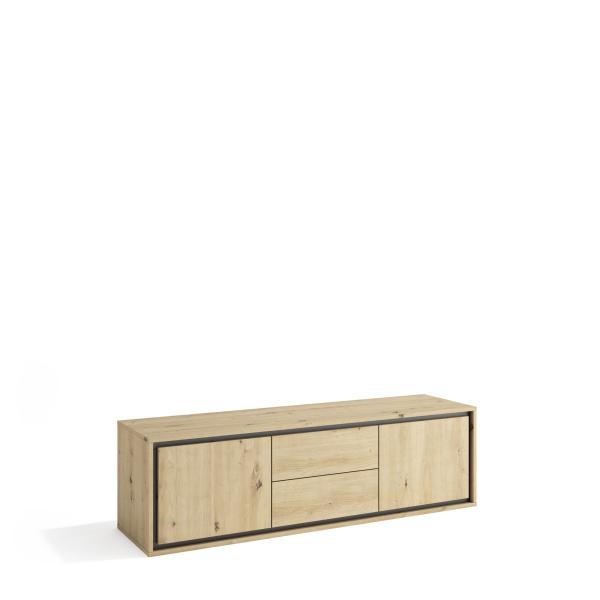 Mueble de TV Atenea Roble/Negro 148cm
