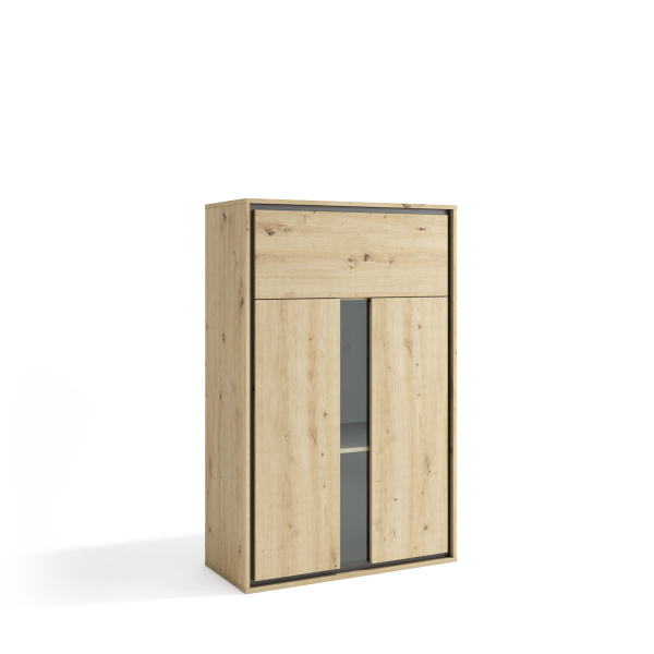 Vitrina baja Atenea Roble/Negro