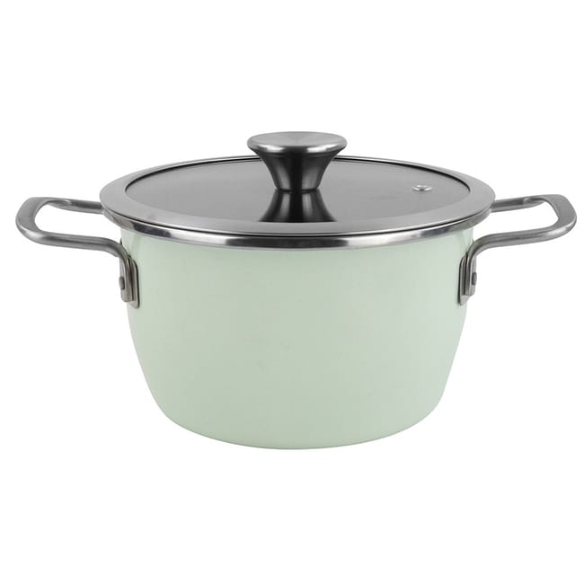 Cacerola Nordic Verde 24 tapa vidrio Magefesa