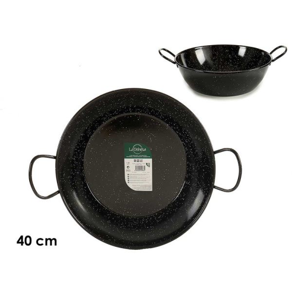 Sartén honda esmaltada con asas 40cm