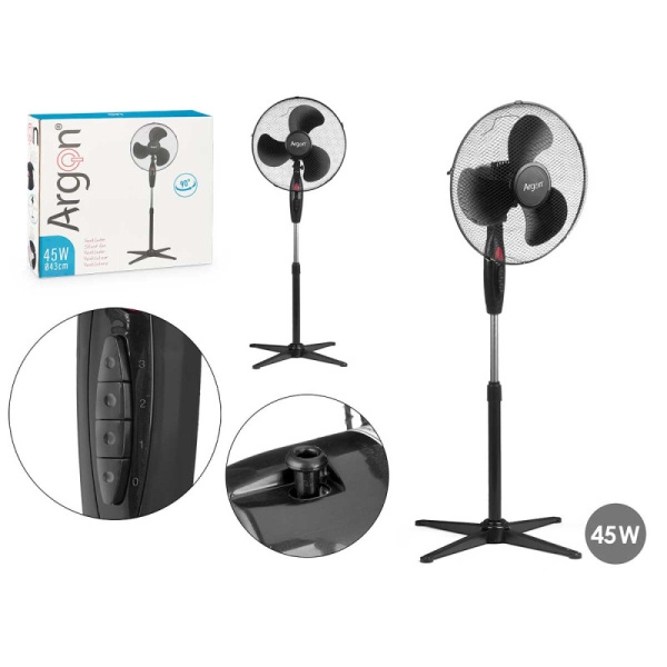 Ventilador de pie negro 45w