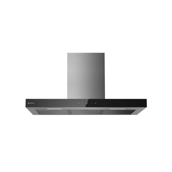 Campana extraíble 90 cm Inox frontal negro
