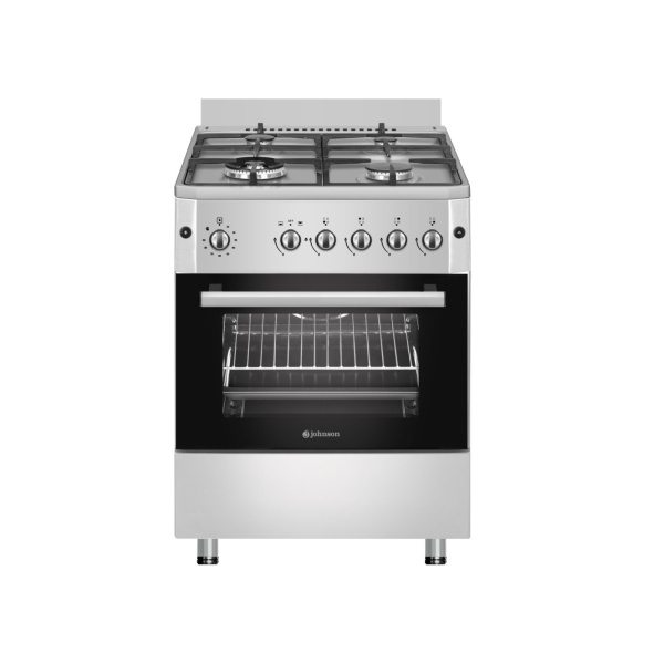 Cocina de gas 60cm 4 fuegos inox